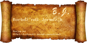 Borbándi Jermák névjegykártya